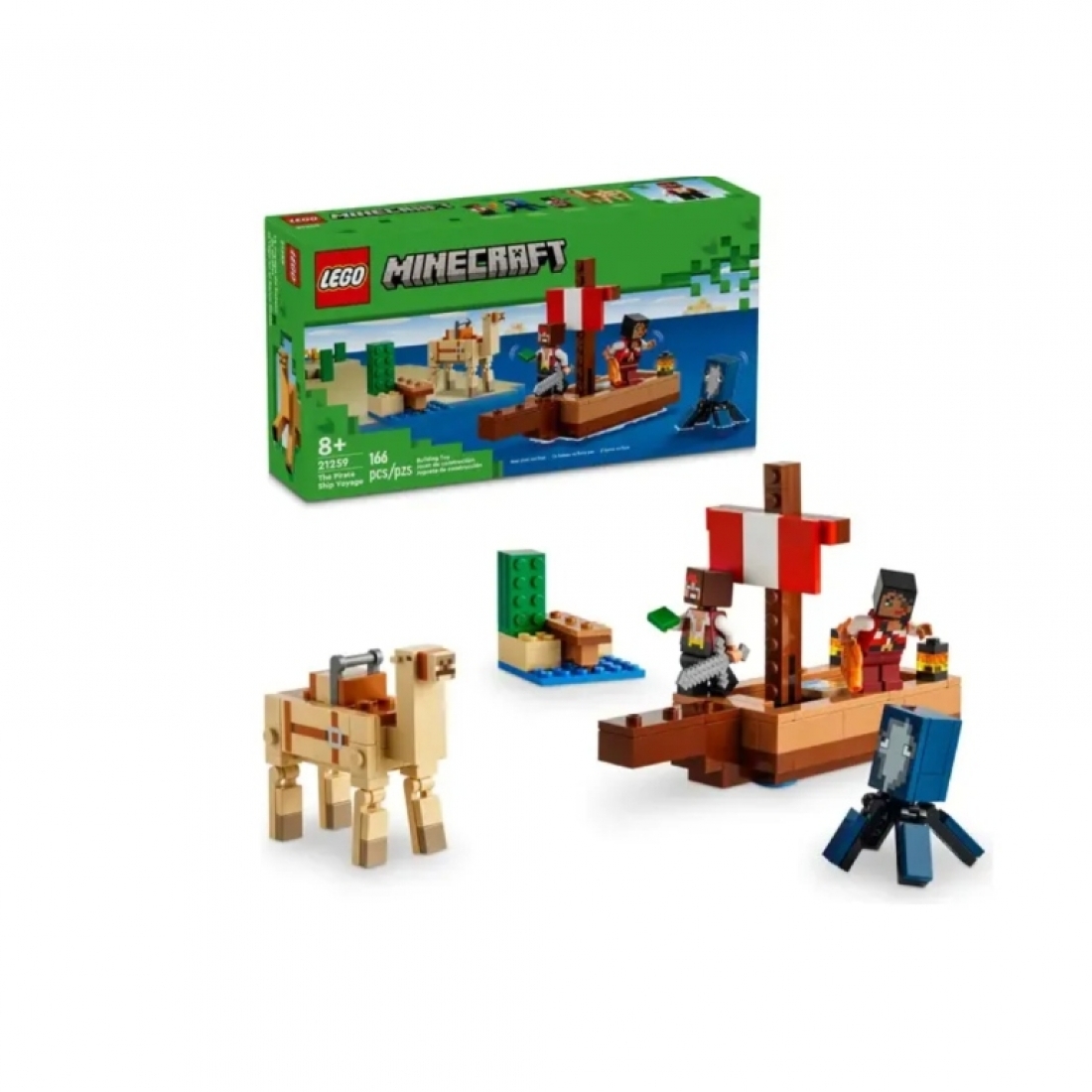 Bloques Para Armar Lego Minecraft 21259 166 Piezas En Caja